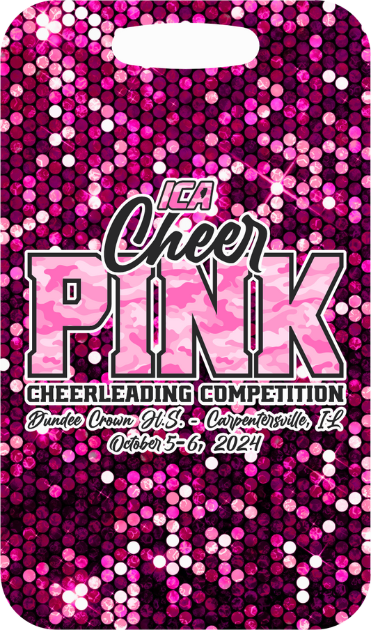 ICA Cheer Pink 2024 Bag Tag